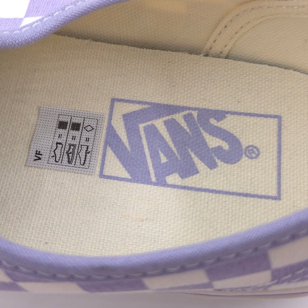 Vans Lavender‎ Lilac and Cream Checkered Shoes Lace Up - Picture 3 of 3